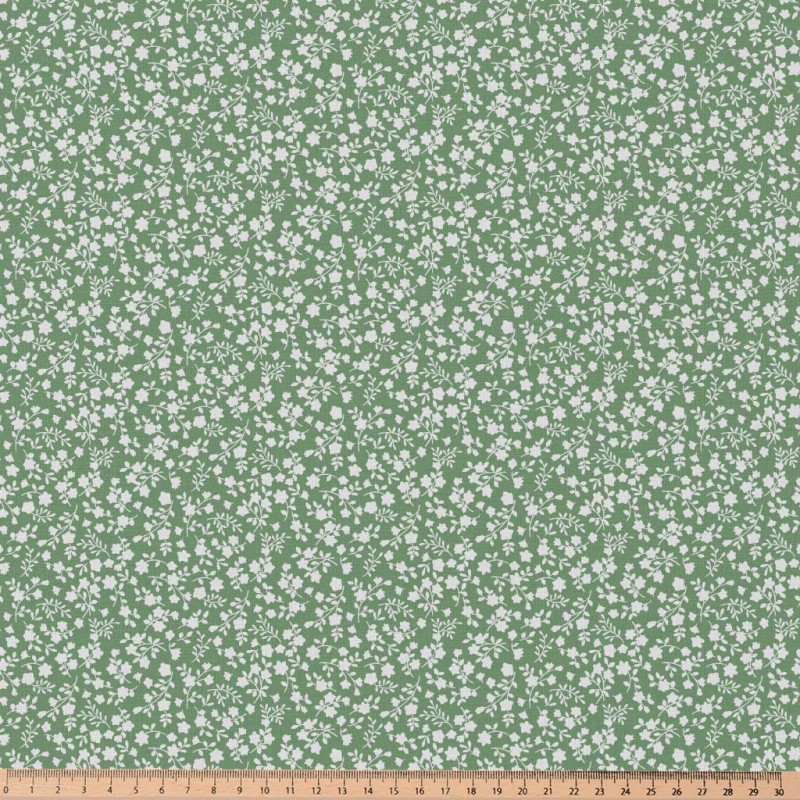 Printed Cotton SUZETTE Green / White